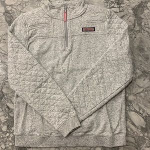 Gray vineyard vines quarter zip sweater